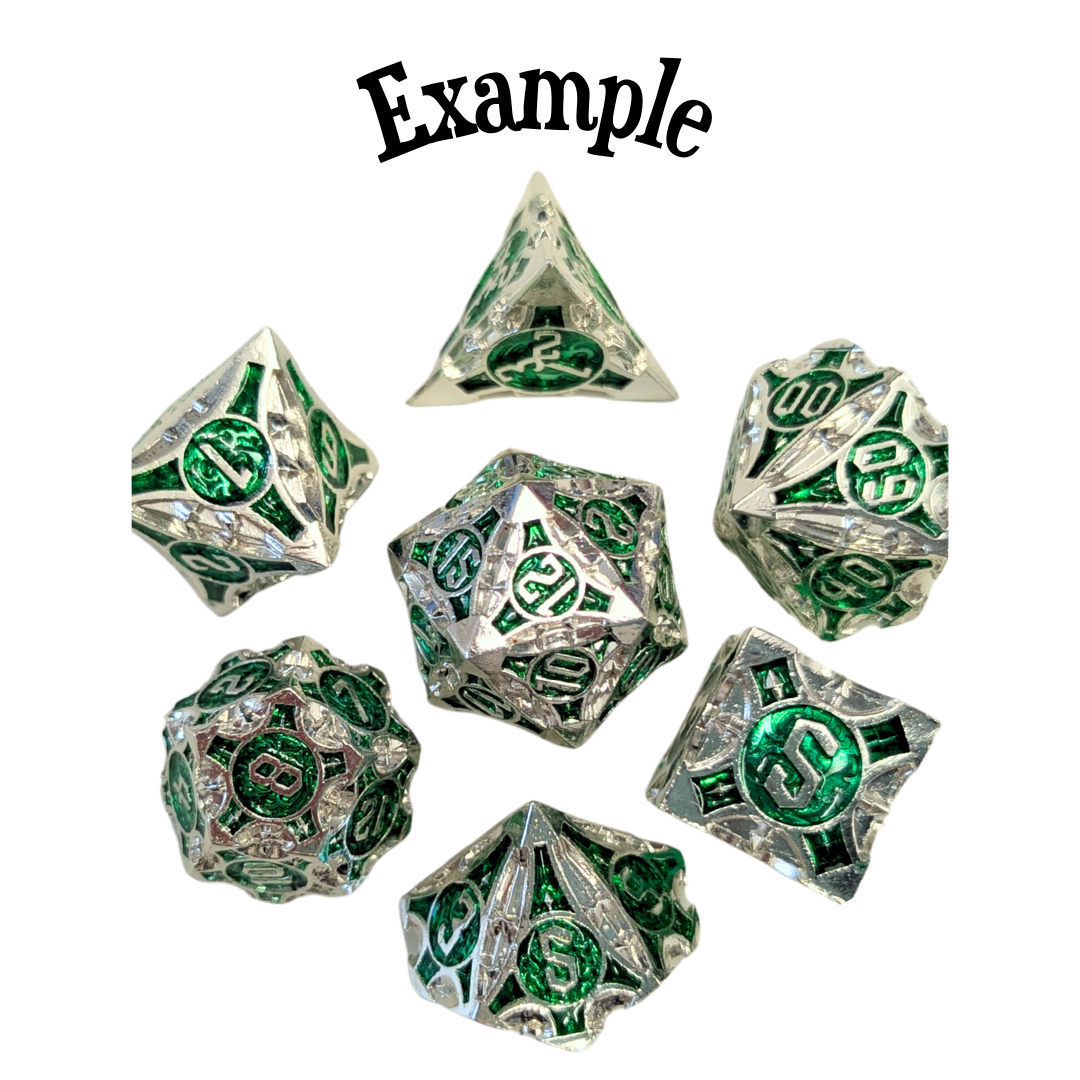 Metal Mystery Dice Set